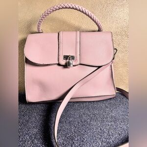 GUESS Pink Top Handle Crossbody Bag Padlock Detail Adjustable Strap